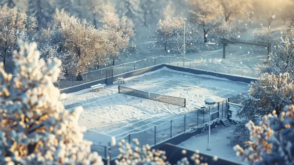 winter weather crack prevention for a tennis court