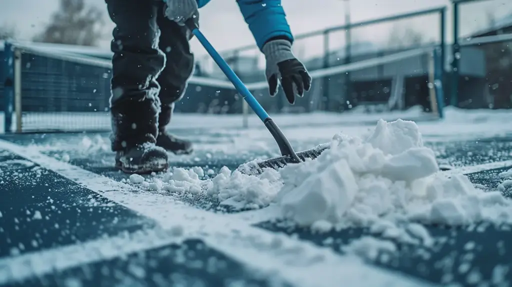 winter weather crack prevention - plastic shovel