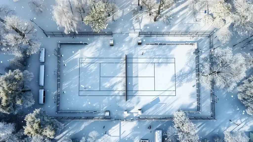 tennis court winter weather crack prevention